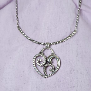 Brighton Blooming Pebble‎ Floating Heart Necklace